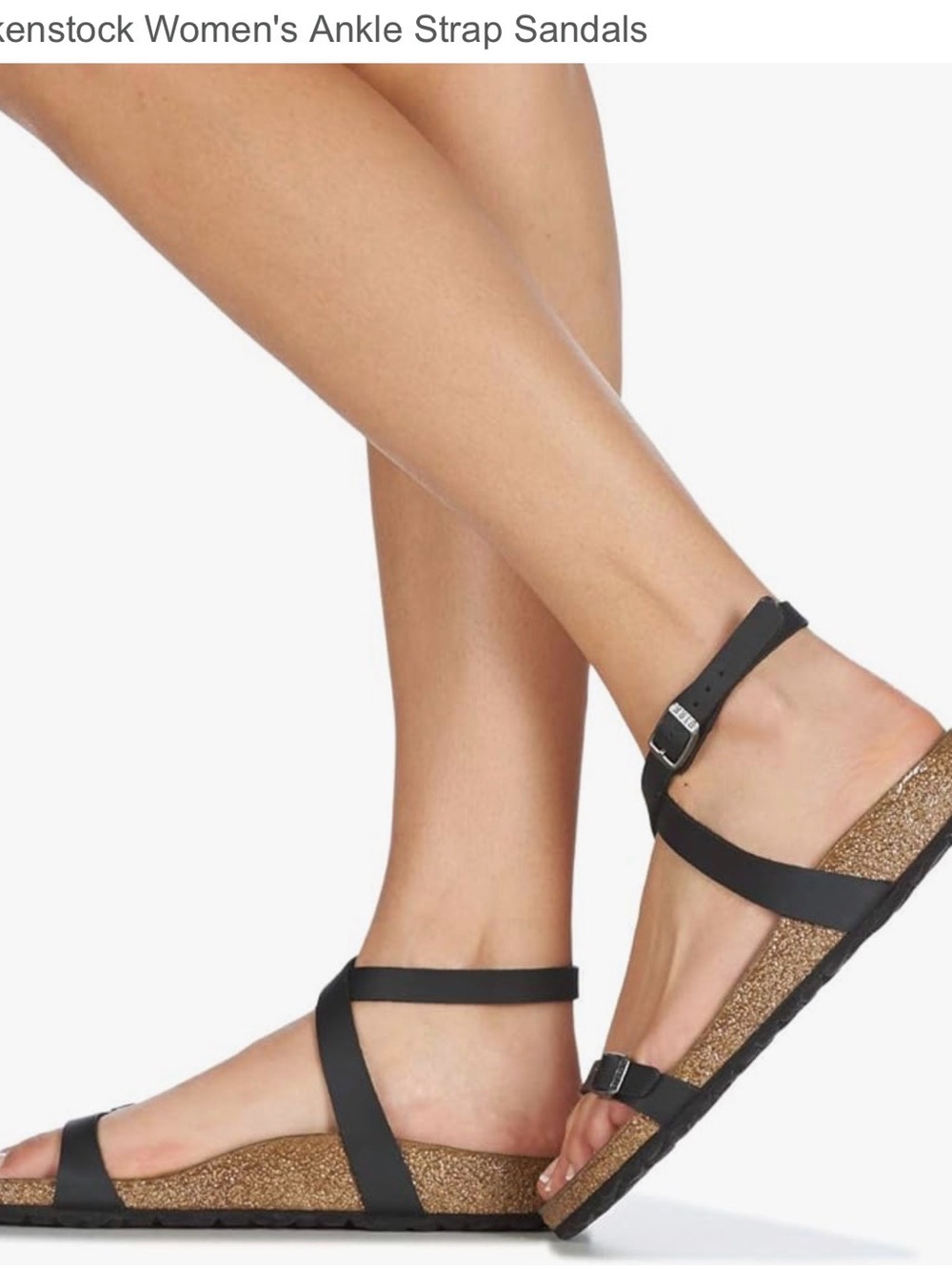 Birkenstock Black Strappy Sandals with Cork Footbed Women’s Size 39 US 8-85.